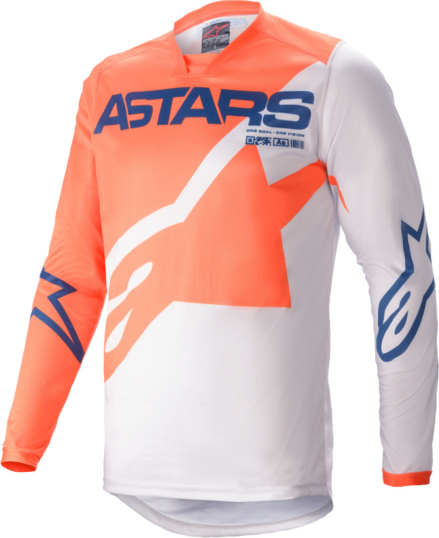 Alpinestars Racer Braap Maillot motocross Blanc Orange S