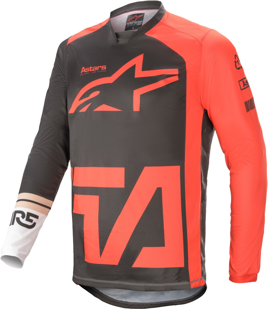 Alpinestars Racer Compass Maillot motocross Noir Rouge S