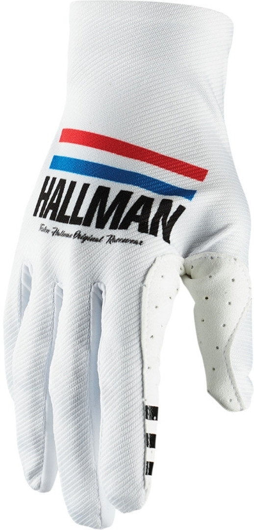 Thor Hallman Collection Mainstay Gants de moto Blanc XS