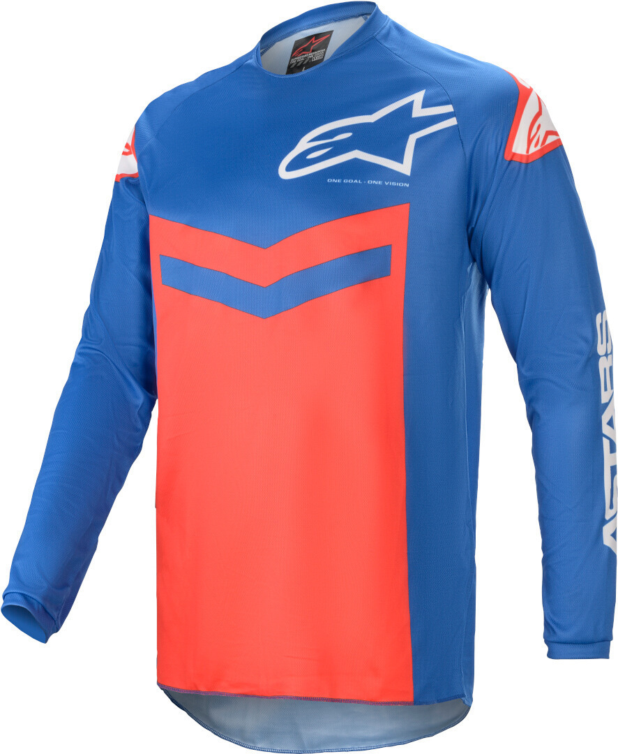 Alpinestars Fluid Speed Maillot motocross Rouge Bleu S