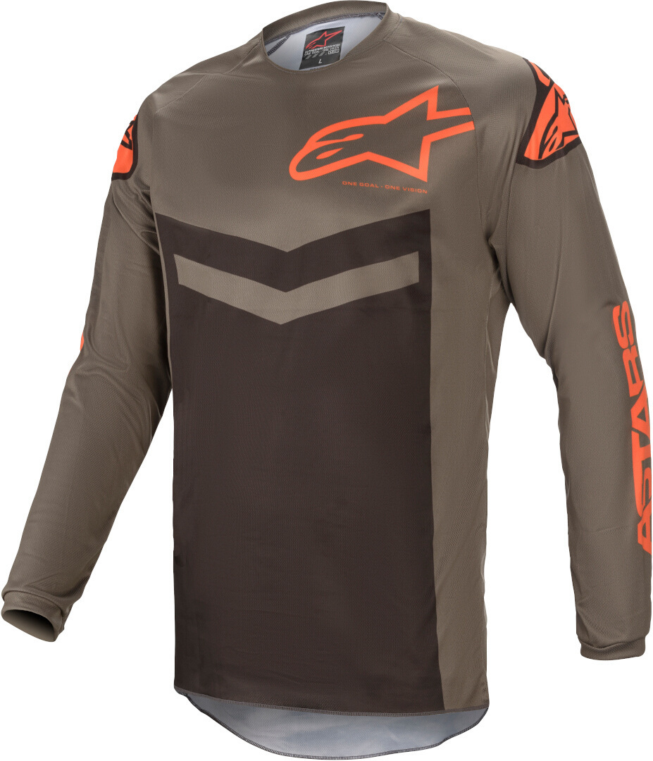 Alpinestars Fluid Speed Maillot motocross Noir Gris Orange S