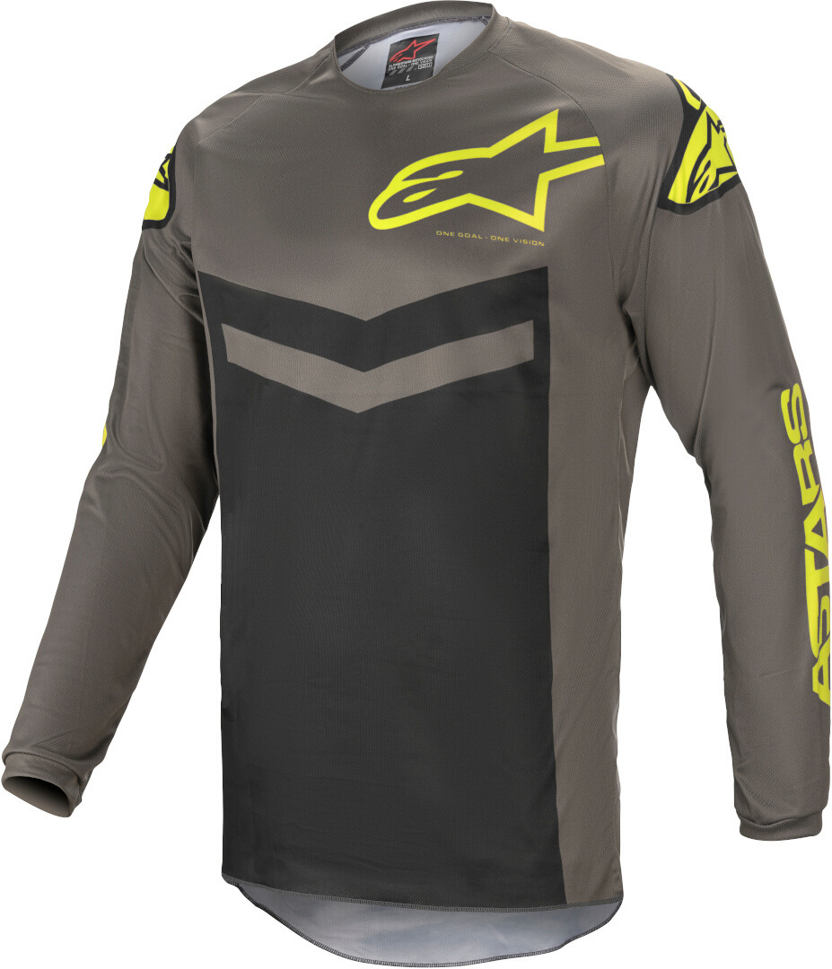 Alpinestars Fluid Speed Maillot motocross Noir Gris Jaune S
