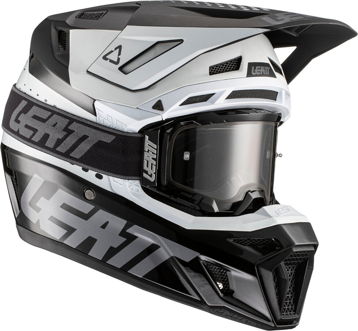 Image of Casque cross Leatt GPX 8.5 V21.1 - BLACK WHITE 2021