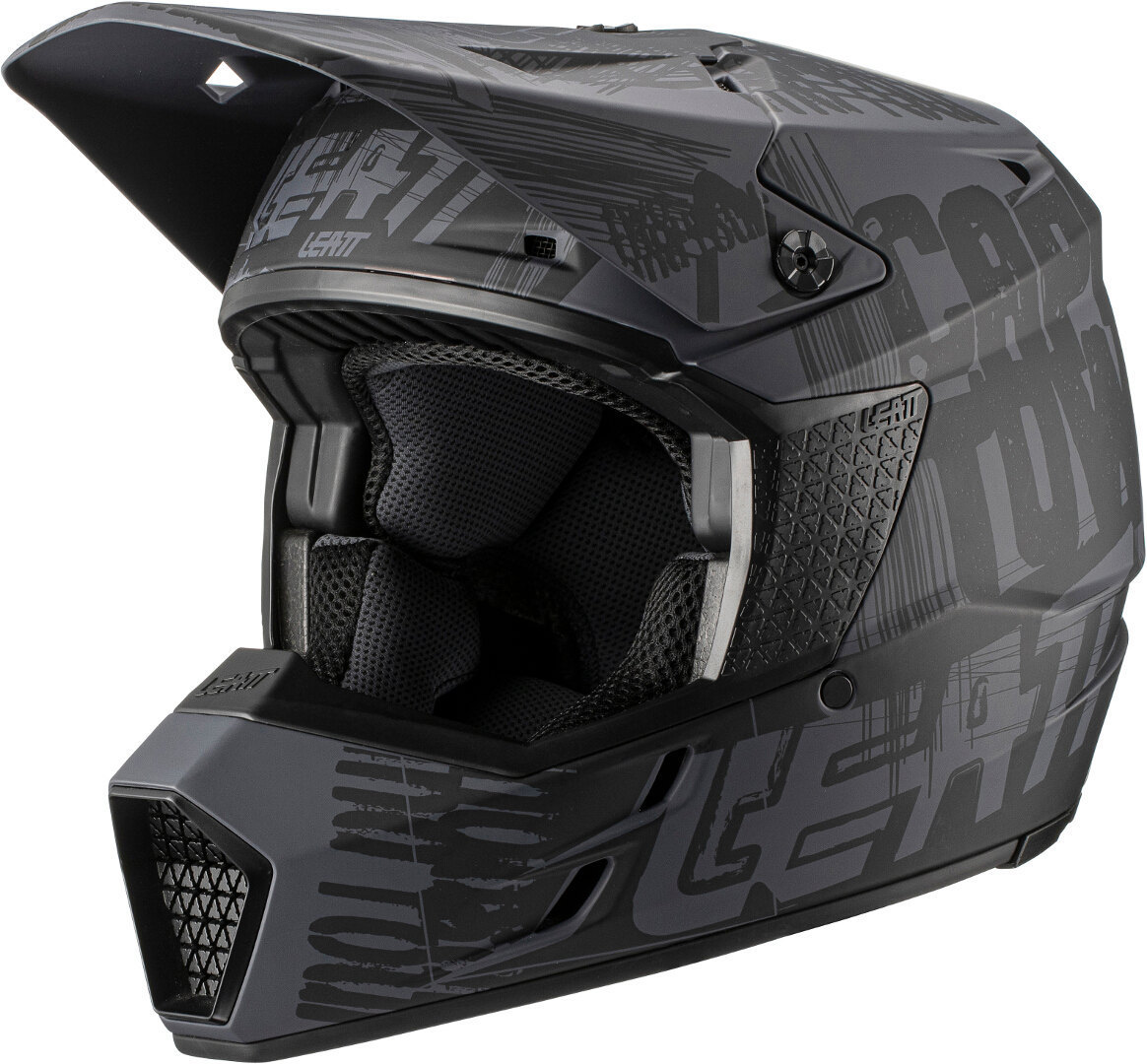 Leatt Moto 3.5 V21.1 Ghost Casque de motocross Noir XS