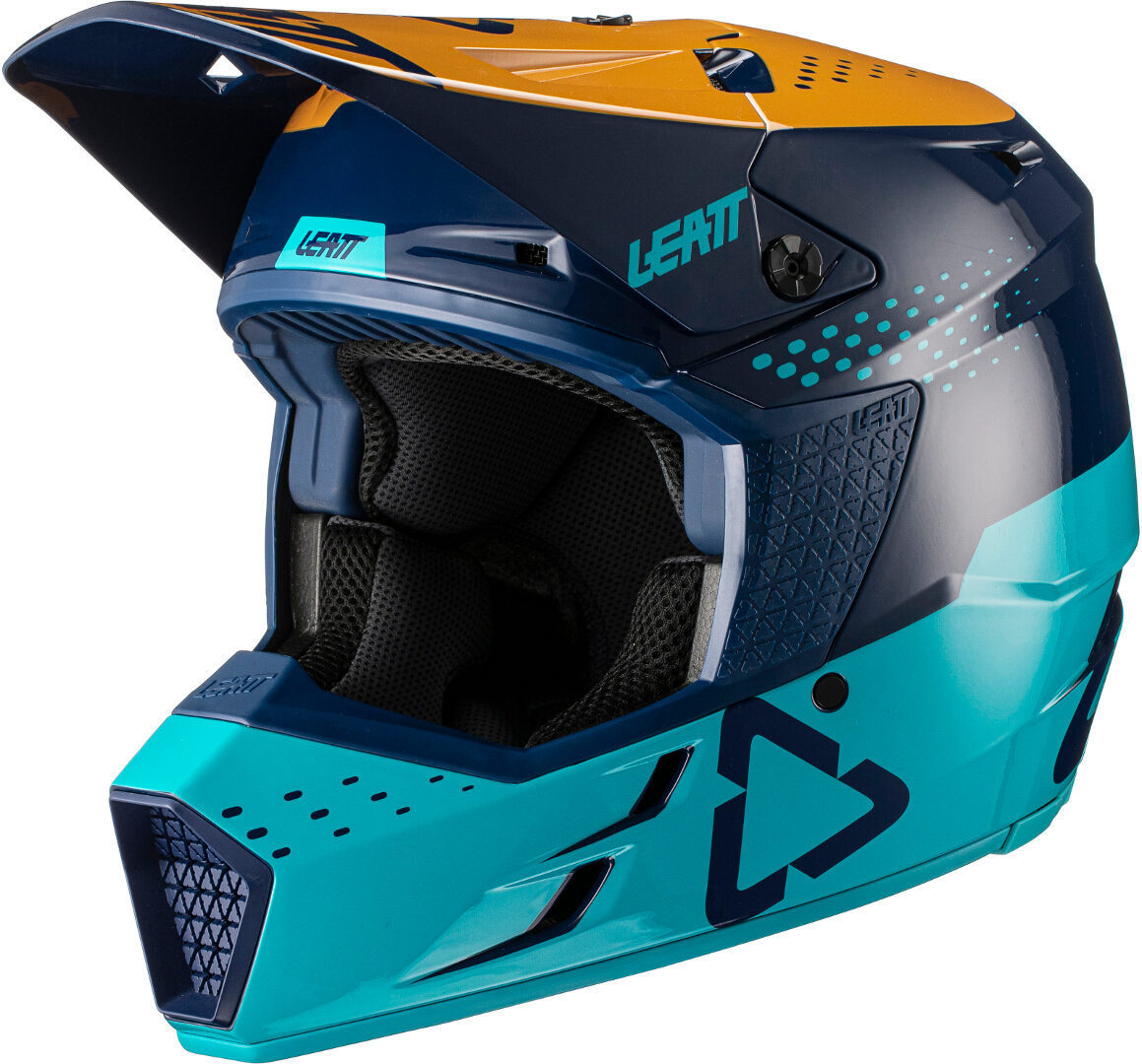 Leatt Moto 3.5 V21.4 Horizontal Casque de motocross Bleu XS