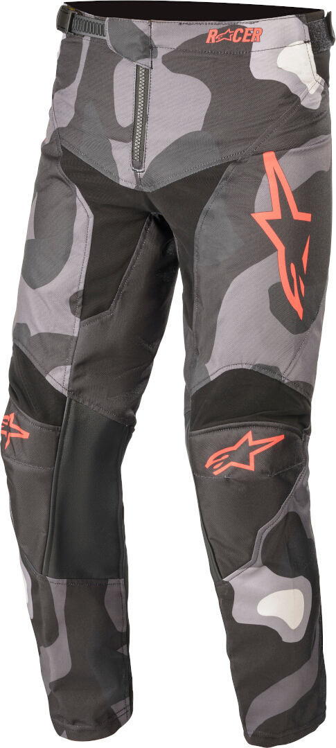 Alpinestars Racer Tactical Pantalon motocross pour les jeunes Noir Rouge XL