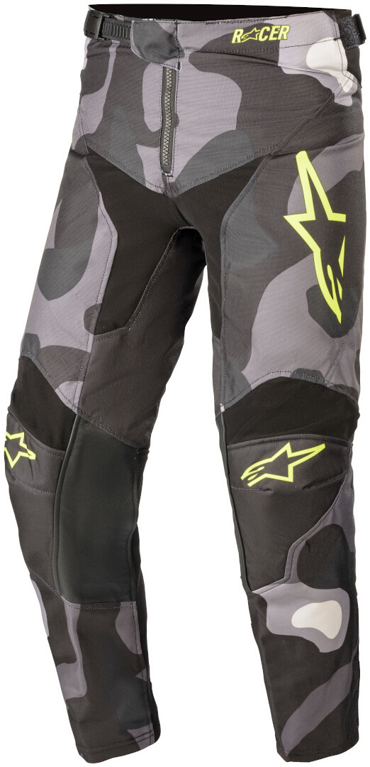 Alpinestars Racer Tactical Pantalon motocross pour les jeunes Noir Jaune XL