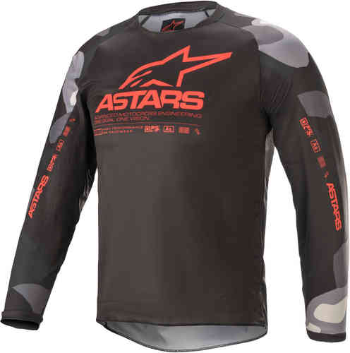 Alpinestars Racer Tactical Jersey de Motocross Juvenil Negro Rojo S