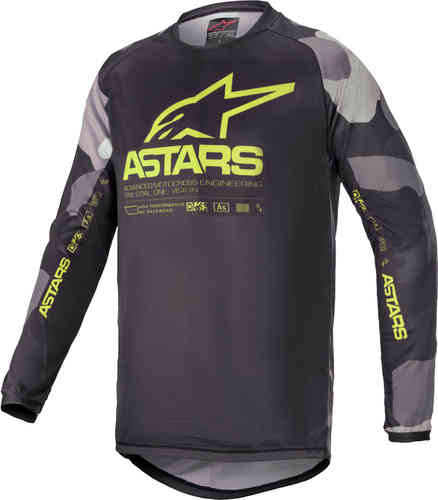 Alpinestars Racer Tactical Jersey de Motocross Juvenil Negro Amarillo S