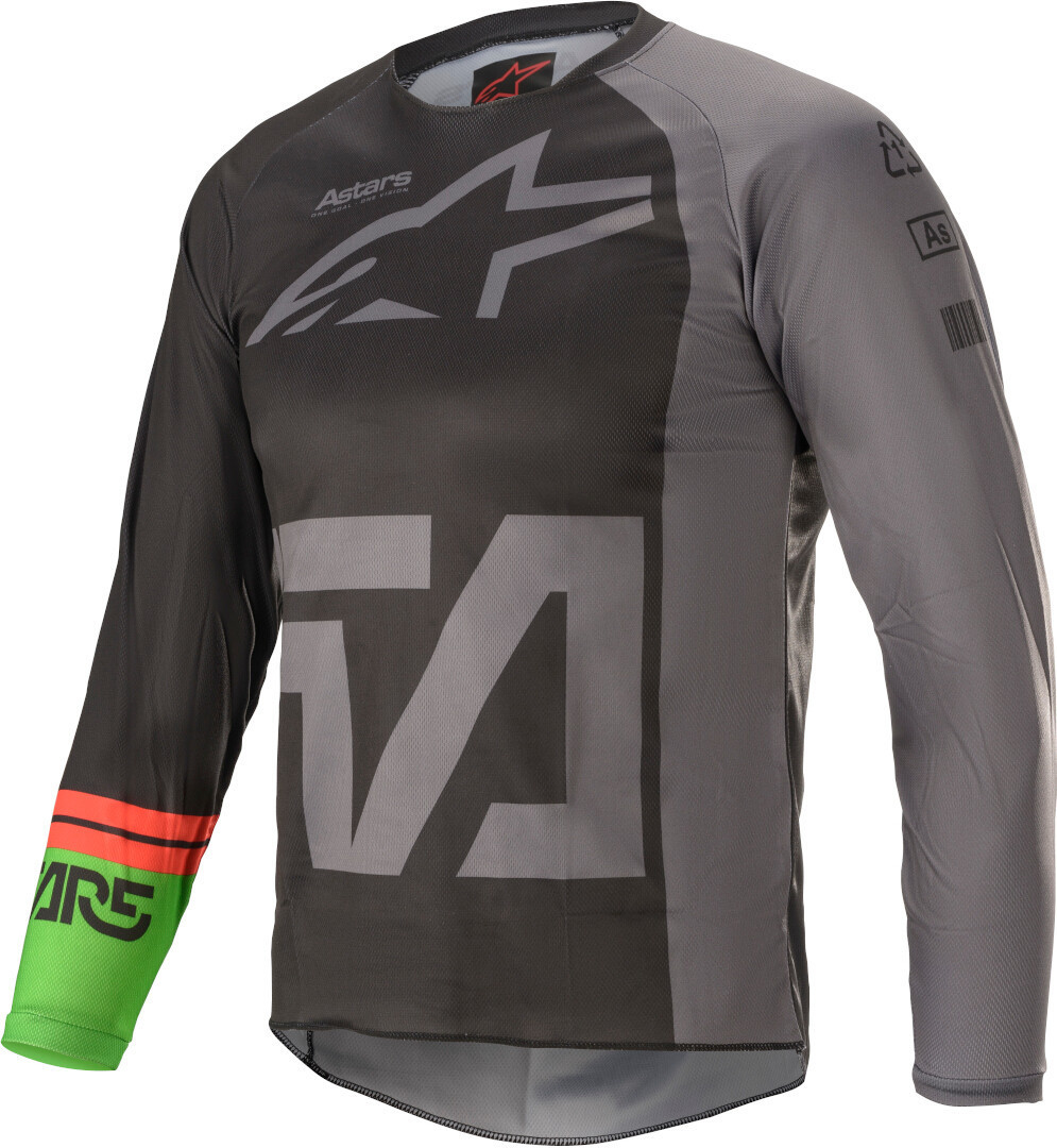Alpinestars Racer Compass Maillot de motocross de la jeunesse Noir Gris S