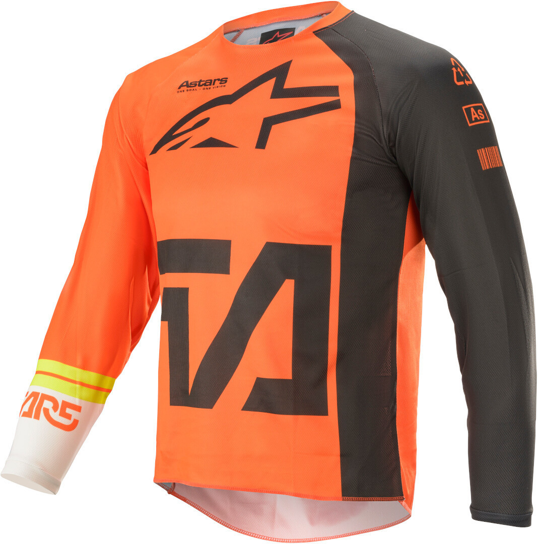 Alpinestars Racer Compass Maillot de motocross de la jeunesse Noir Orange S