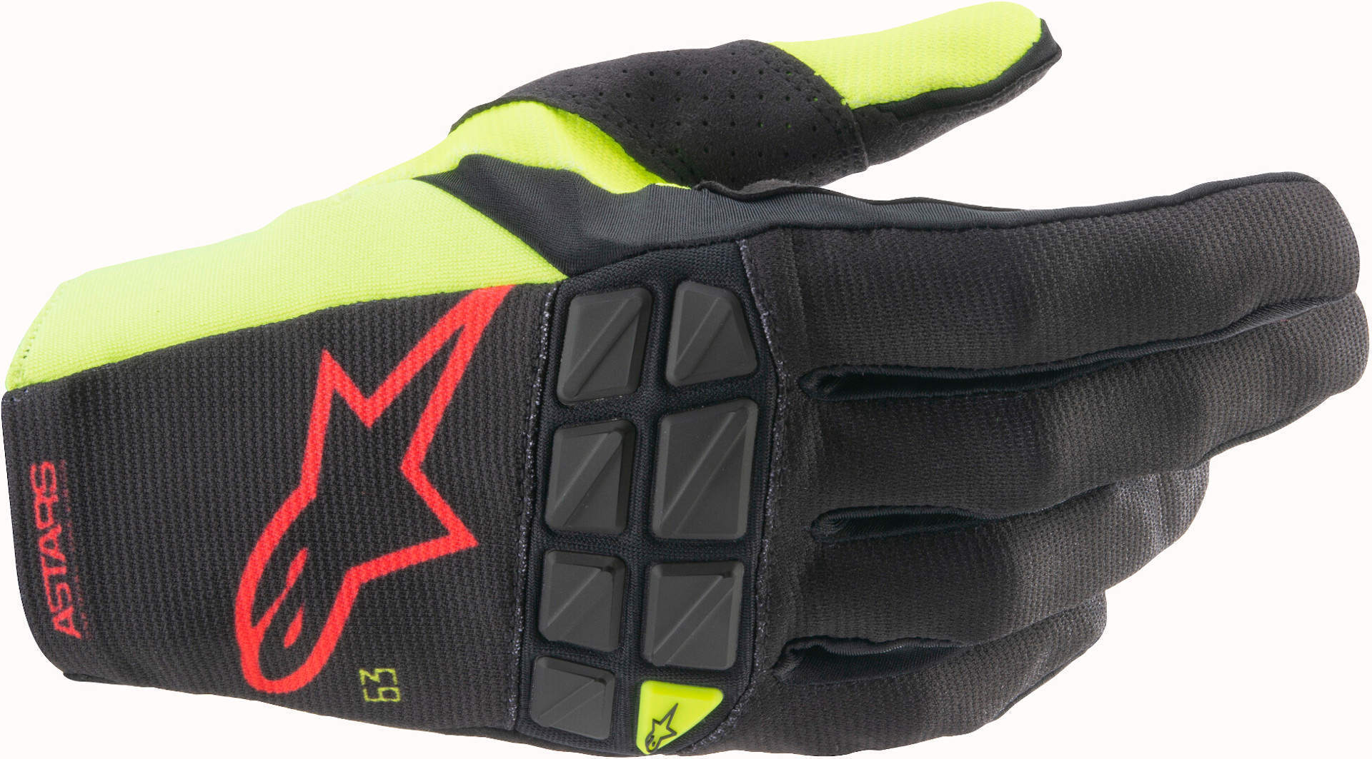 Alpinestars Racefend Gants de Motocross Noir Rouge Jaune S
