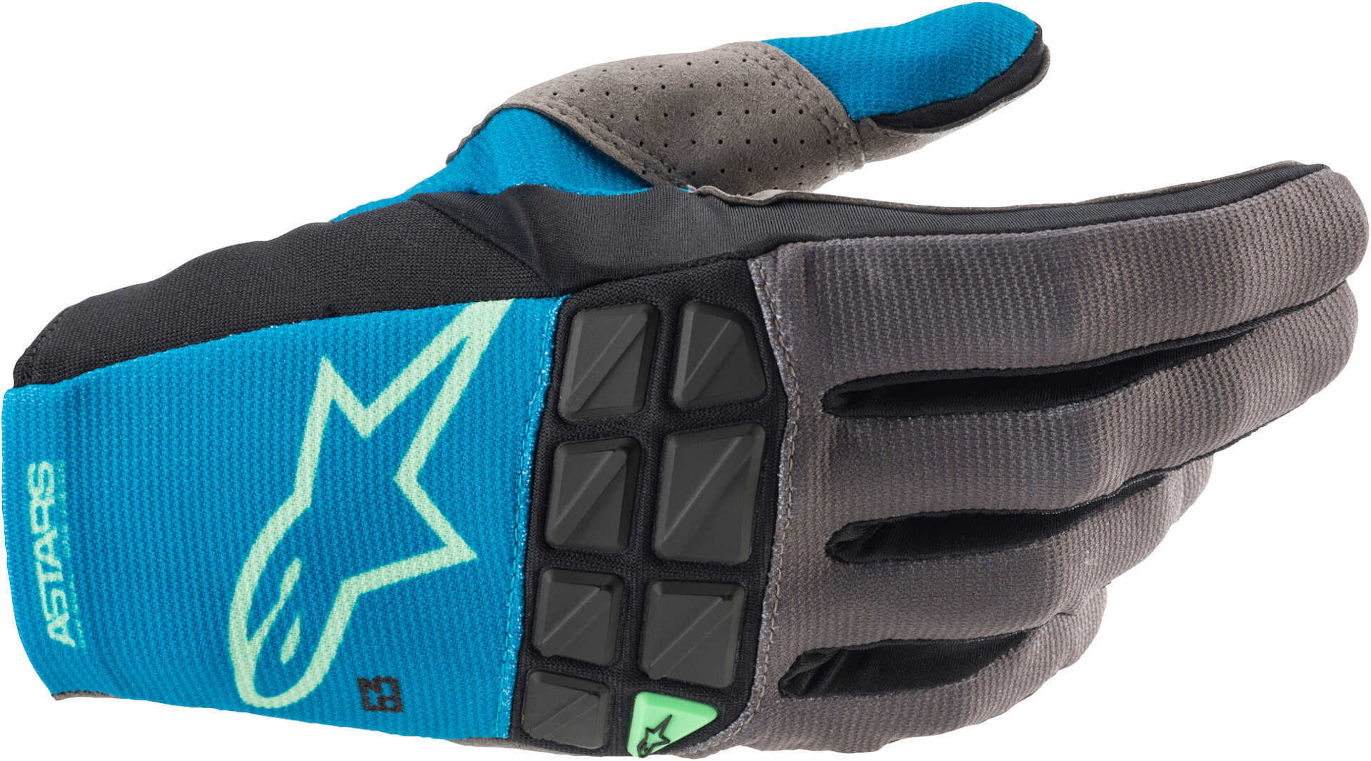 Alpinestars Racefend Gants de Motocross Gris Bleu S