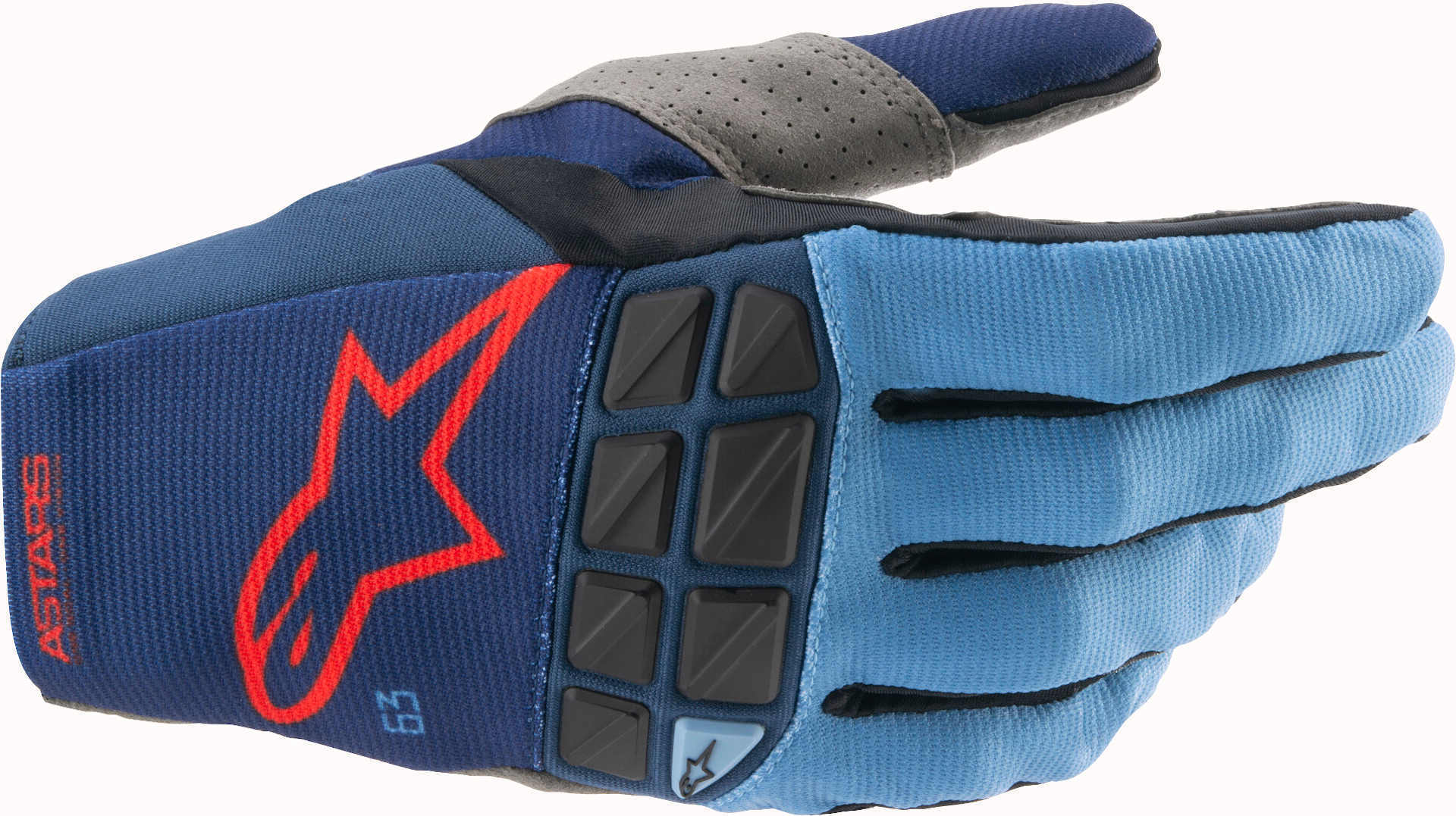 Alpinestars Racefend Gants de Motocross Rouge Bleu S