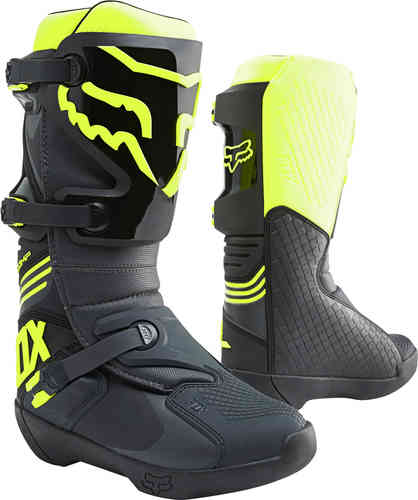 FOX Comp Botas de Motocross Negro Amarillo 46