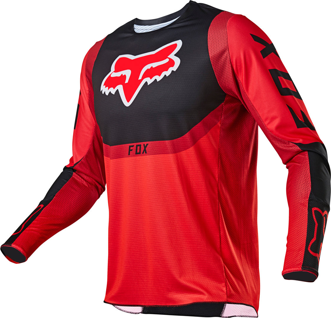 FOX 360 Voke Maillot motocross Noir Rouge S