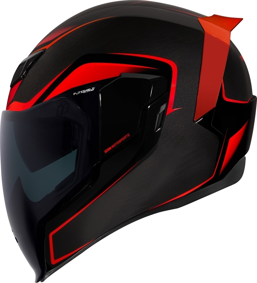 Image of Icon Airflite Crosslink Casque Noir Rouge 2XL