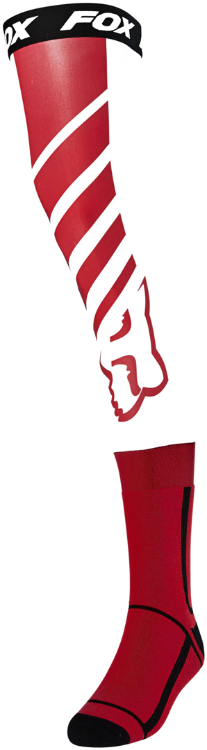 FOX Mach One Chaussettes Knee Brace Blanc Rouge M