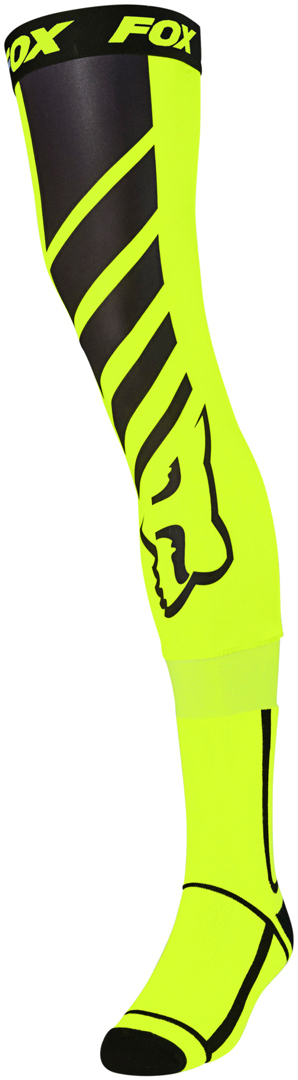FOX Mach One Chaussettes Knee Brace Noir Jaune M