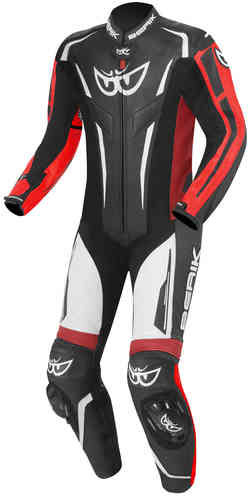 Berik RSF-Teck Traje de cuero para motocicleta de una pieza Negro Blanco Rojo 48