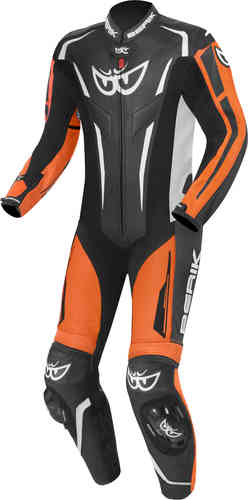 Berik RSF-Teck Traje de cuero para motocicleta de una pieza Negro Blanco Naranja 52