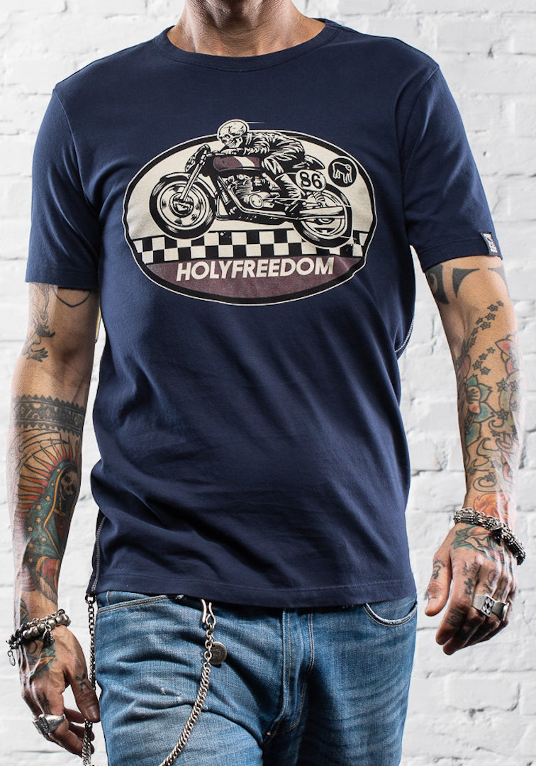 Image of HolyFreedom Ghost Rider T-Shirt Bleu 2XL