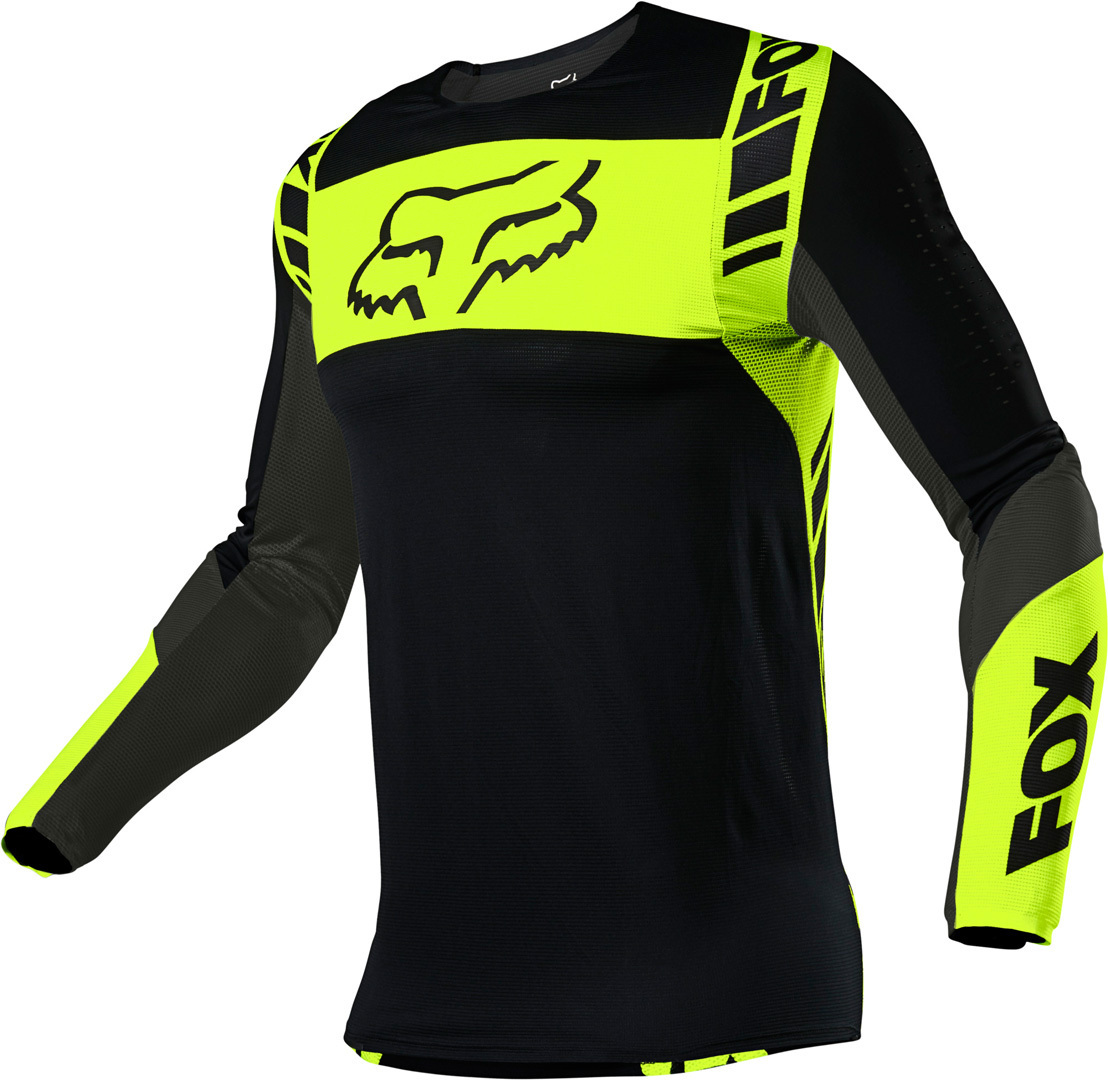 FOX Flexair Mach One Maillot motocross Noir Jaune S