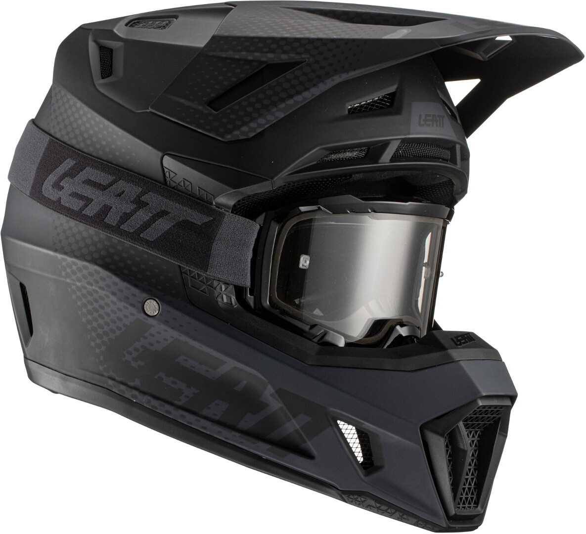 Leatt Moto 7.5 V21.1 Casque de motocross avec lunettes Noir XS