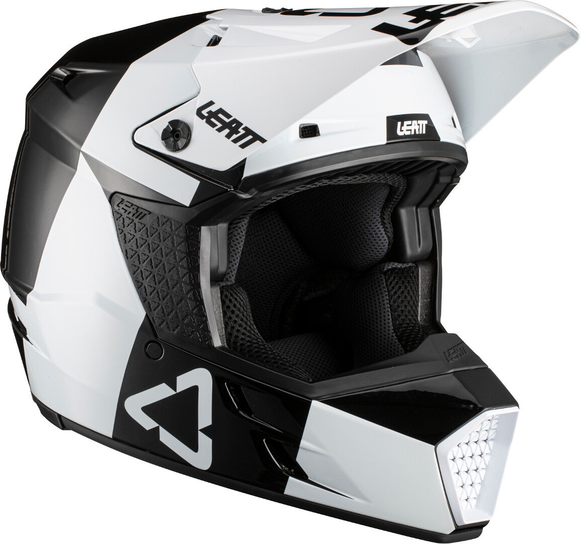 Image of Casque cross Leatt GPX 3.5 V21.3 - BLACK WHITE