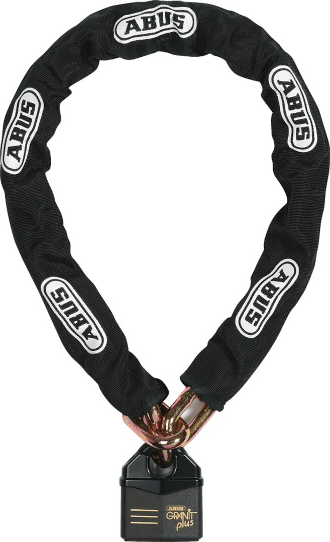 ABUS Granit Power Chain 37 14KS Black Loop Serrure de chaîne Noir 120 cm