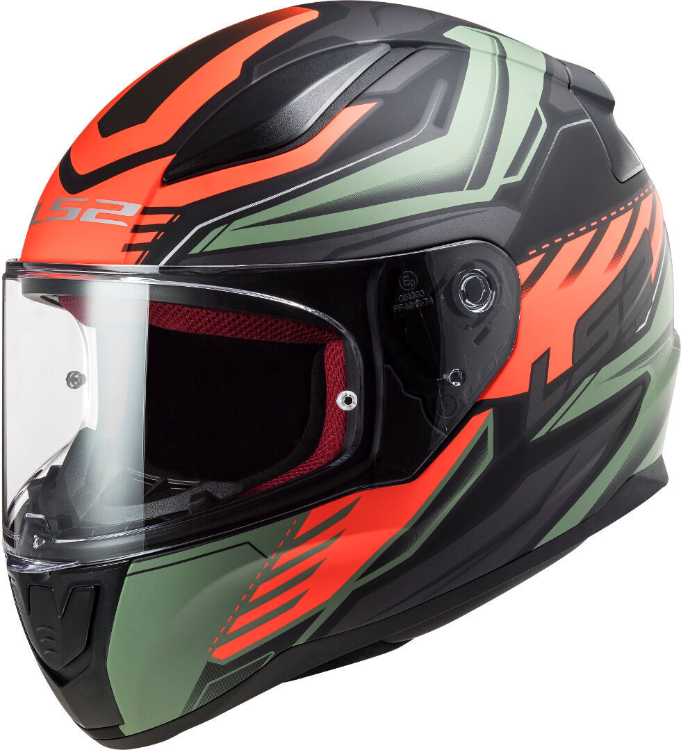 LS2 FF353 Rapid Gale Casque Noir Vert XS