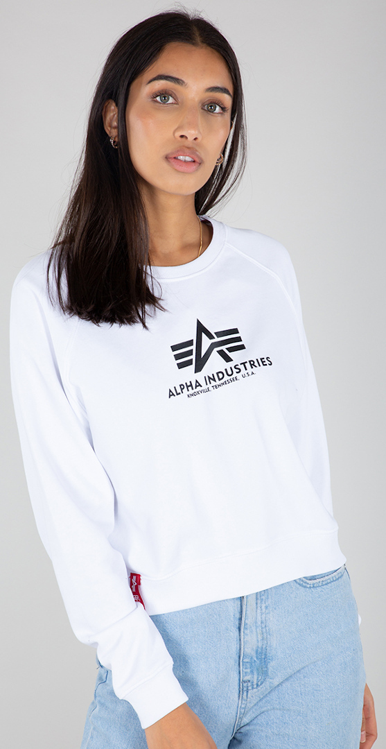 Image of Alpha Industries Basic Boxy Sweat-shirt dames Blanc L