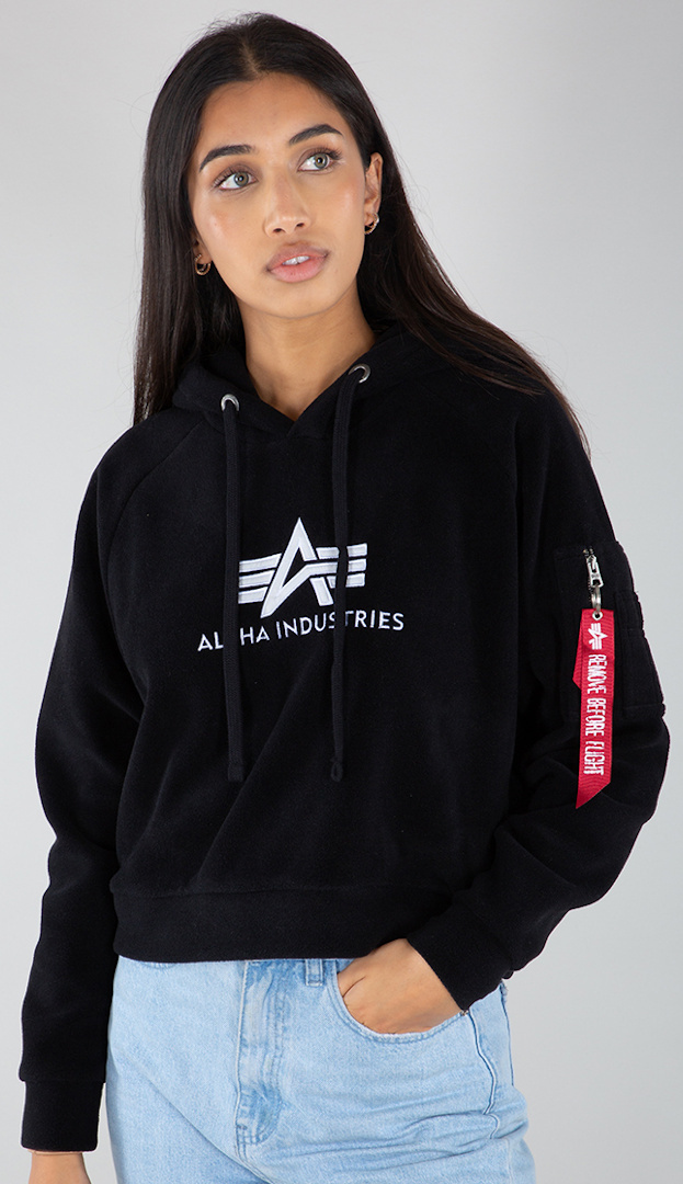 Alpha Industries Polar Fleece OS Sweat à capuche pour dames Noir XS