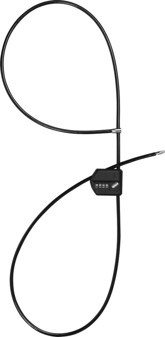 ABUS Multicombiloop 215 Câble en acier Noir 185 cm