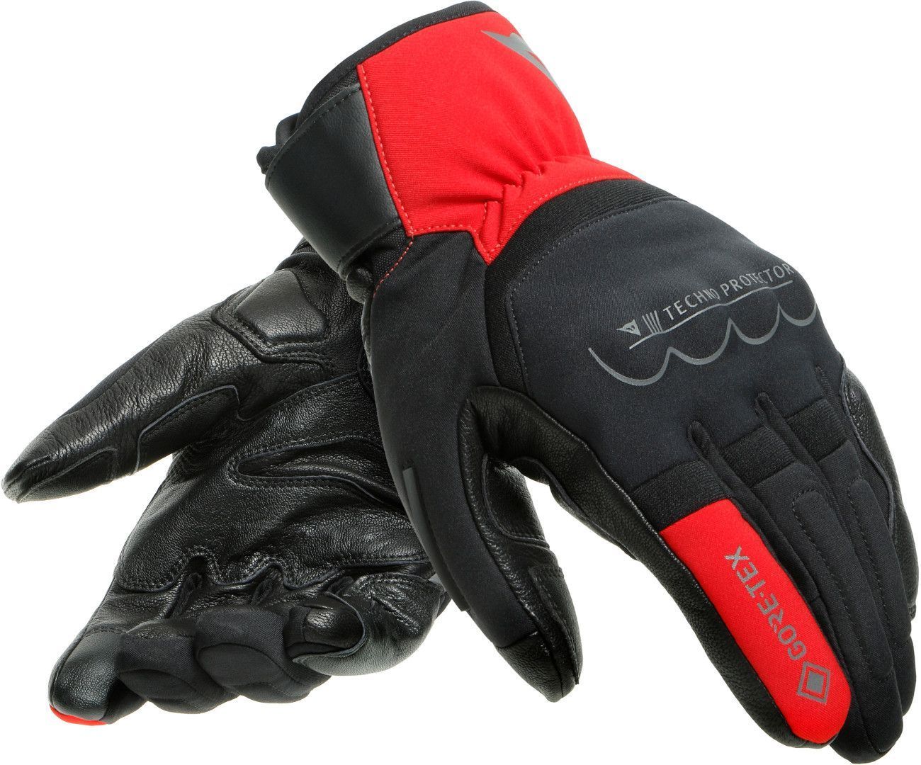 Dainese Thunder Gore-Tex gants de moto imperméables Noir Rouge XS