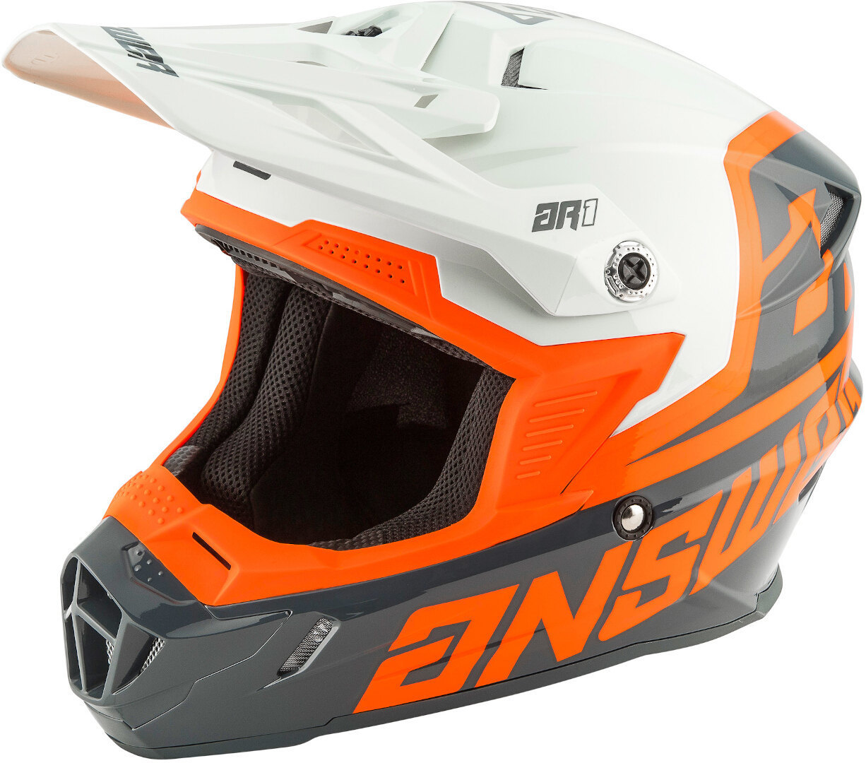 Image of Answer AR-1 Voyd Casque de motocross Gris Orange 2XL