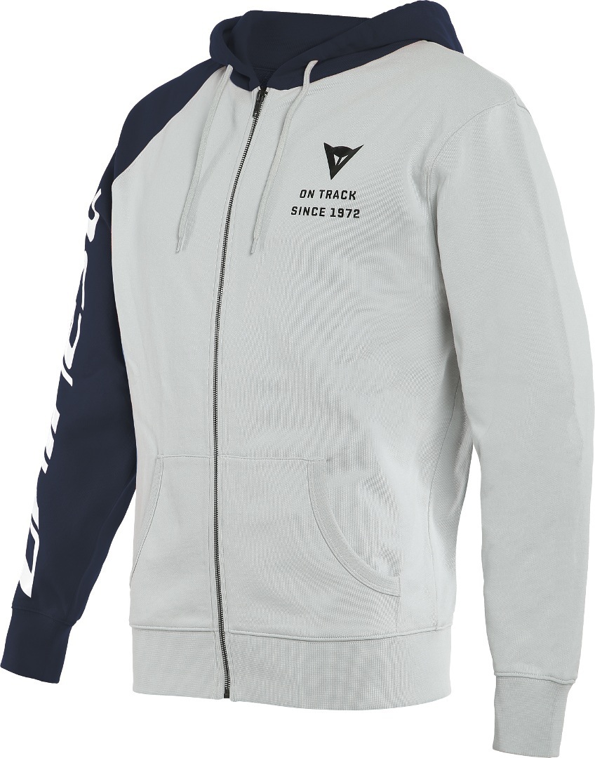 Dainese Paddock Full-Zip Capuche Gris Bleu XS