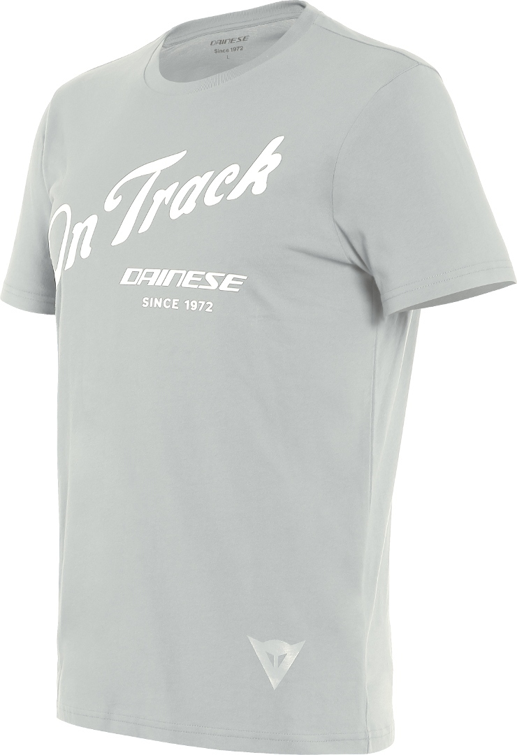 Dainese Paddock Track T-Shirt Gris Blanc XS