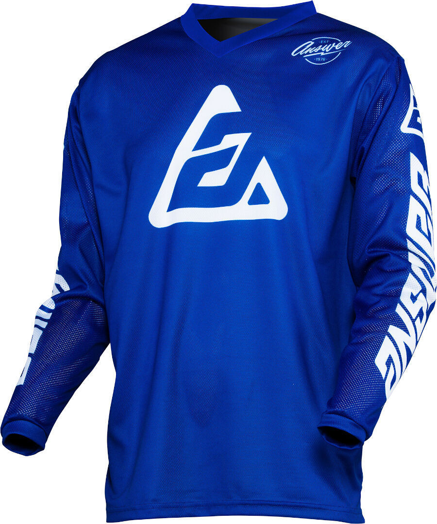 Image of Answer Arkon Bold Maillot motocross Blanc Bleu 2XL