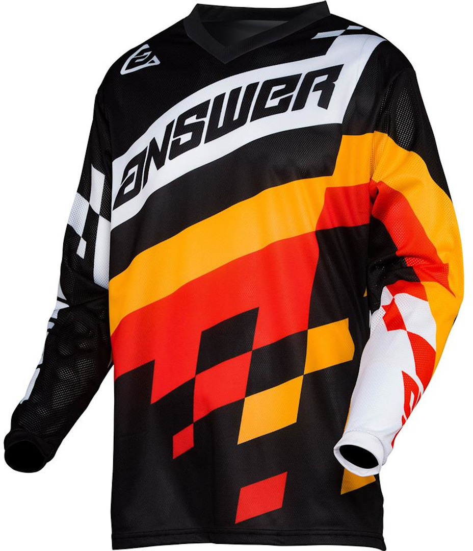 Answer Arkon Korza Maillot motocross Noir Rouge Jaune XS