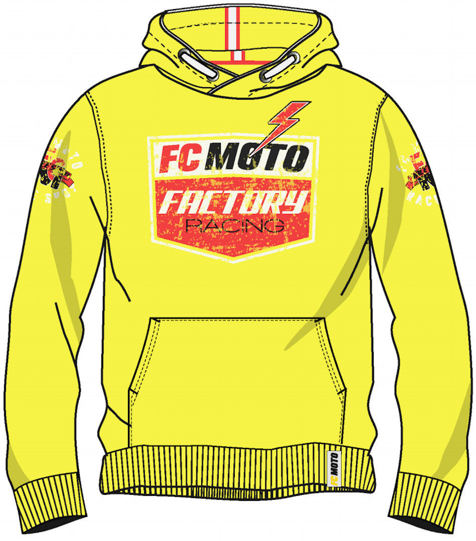 Image of FC-Moto Crew-H Capuche Jaune 2XL