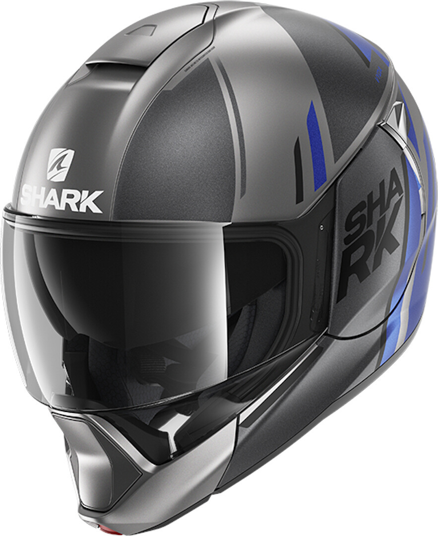 Shark Evojet Vyda Mat Casque Gris Bleu XS