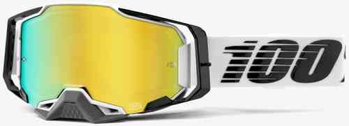 100% Armega Mirror Atmos Gafas de Motocross Negro Blanco un tamaño