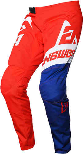 Answer Syncron Voyd Pantalones de Motocross Juvenil Blanco Rojo Azul XS