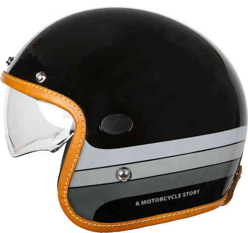 Helstons Mora Carbon Casco Jet Negro S