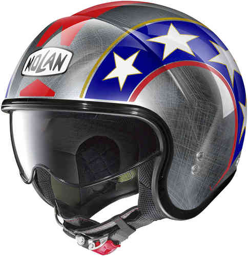 Nolan N21 Old Glory Jet Helmet Casco Jet Gris Plata XS