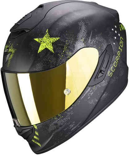 Scorpion EXO-1400 Air Asio Casco Negro Amarillo L