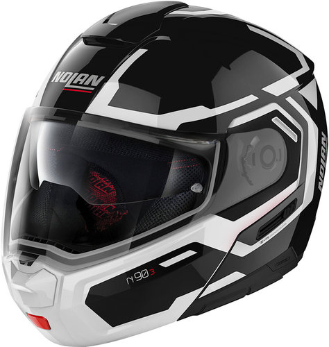 Nolan N90-3 Driller N-Com Casco Negro Blanco S