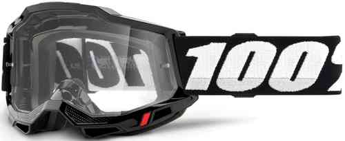 100% Accuri II Gafas de Motocross Negro un tamaño