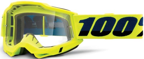 100% Accuri II OTG Gafas de Motocross Negro Amarillo un tamaño